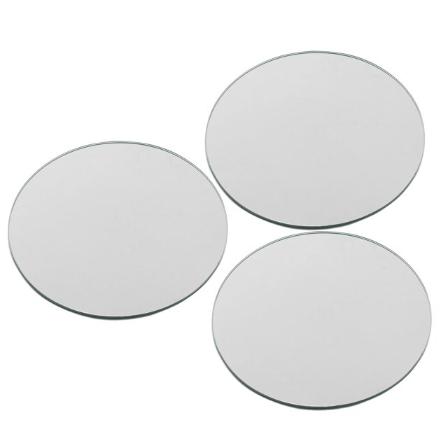 GROWTH TANK Decorative Mirror Trays Candle Holder Round Mirror Plate for Home Accent Wedding