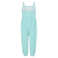 thumbnail image 2 of MIASHUI Girls Jumpsuits Sleeveless Rompers Casual Loose Long Pants with Pockets,Mint Green,3-4 Years, 2 of 4