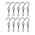 thumbnail image 1 of Crochets Pivotants en Acier Inoxydable pour Suspendre des Objets Rotation à 360 Degrés Noir 10 Pcs, 1 of 8
