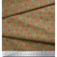 thumbnail image 3 of Soimoi Velvet Fabric Heart & Pizza Slice Food Print Sewing Fabric Yard 58 Inch Wide, 3 of 3