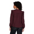 thumbnail image 3 of George Women's Ruffled Long-Sleeve Top, 3 of 6
