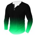 thumbnail image 1 of AherBiu Plus Size Mens Long Sleeve Shirts Stretch Athletic Button Shirt Lightweight Comfy Fall Gradient Sports Shirts, 1 of 4