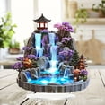 thumbnail image 4 of Rvkxad Fontaine d'Eau de Bureau Plate 2D, Ornement de Rocher Coulant avec Roue Feng Shui pour Salon, Fontaines de Table, Déco Zen, 4 of 6