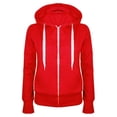thumbnail image 1 of TIMIFIS Chandail à Capuchon à Manches Longues pour Femmes, Veste de Survêtement Zippée avec Poches - Rouge - 1 - Mfall, 1 of 2
