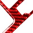 thumbnail image 4 of Red Carbon Fiber Console Gear Shift Cover Trim for Audi A6 A7 2012-2018, 4 of 4