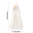 thumbnail image 3 of Jubipavy Household Hanging Hand Towels Corals Fleece Solid Color Children's Hand Towels Cute Piglet Style, 3 of 6