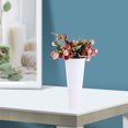 thumbnail image 3 of OULII Tall Floral Bucket Tin Flower Display Buckets White Flower Garden 1Pcs, 3 of 8