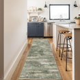 thumbnail image 1 of Washable 3x10 Kitchen Runner Rug - Indoor Modern Abstract Hallway Carpet with Non Slip Backing Soft Low Pile Rugs for Bedroom Entryway Indoor Home Decor Floor Mat for Bathroom Laundry 3x10 Green, 1 of 8