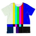 thumbnail image 1 of Halloween SMPTE Color Bars T-Shirt pour Tout-Petit à Imprimé Intégral de Costume Télé de Fin de Soirée, 1 of 2