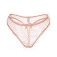 thumbnail image 4 of Varsbaby Unlined Balconette Demi-Cup Underwire Lace Bra and Thongs, 4 of 5