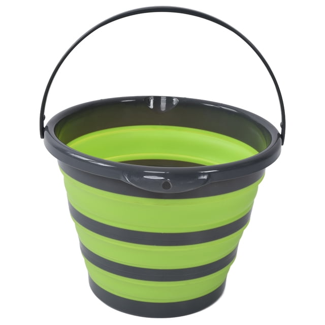 Water Basin, Folding Bucket 10L/ 2.6 Gallon Round For Camping For Washing For Garden
