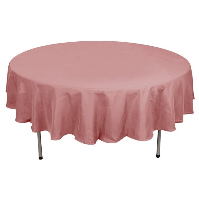 LNGOOR 108” Wholesale Round Tablecloth Polyester Round Table Linens For Wedding Party Banquet Restaurant - WHITE
