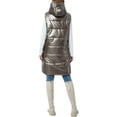 thumbnail image 3 of Kmbangi Gilet Long Sans Manches à Fermeture Éclair, Coupe Ajustée, Uni, Décontracté pour Femmes, 3 of 9
