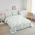 thumbnail image 3 of YST Ensemble de Couette Réversible de Noël Format Grand Lit, Ensemble de Literie Vert Canne de Bonbon de Noël pour Enfants Garçons Filles Adultes, Ensembles de Couette de Literie des Fêtes d'Hiver, Insert de Couette de Noël, Vert Blanc, 3 of 7