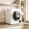 thumbnail image 3 of HOMCOM 1300W Clothes Dryer 18 lbs, Portable Laundry Dryer Machine, White, 3 of 10