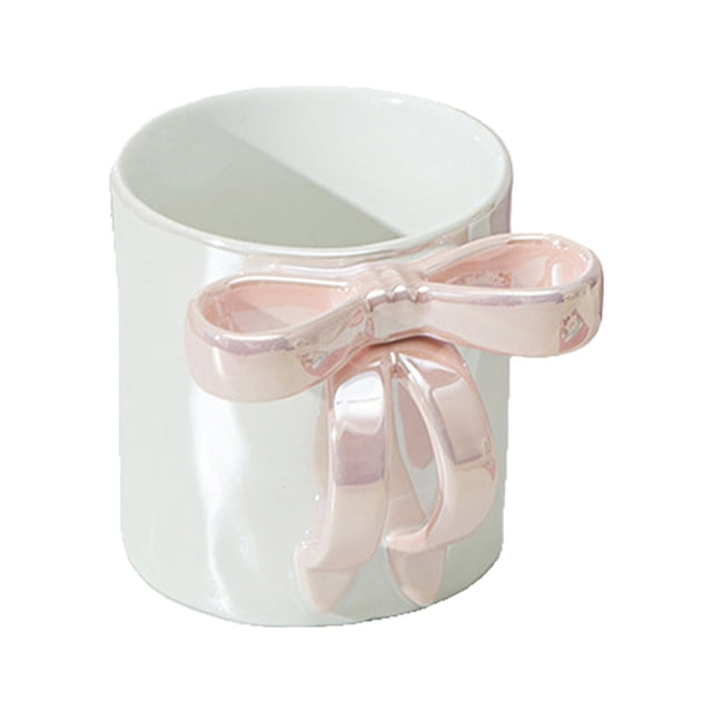 Charming Ribbon Cup Hand Pinched Bow Coffee Cup Bow Cup