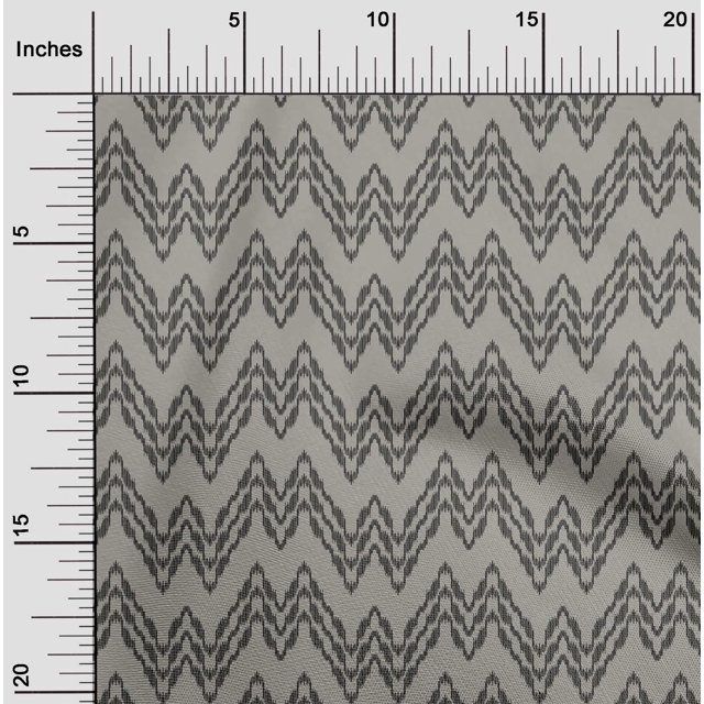 oneOone Polyester Lycra Fabric Chevron Ikat Printed Fabric 1 Yard 56 Inch Wide