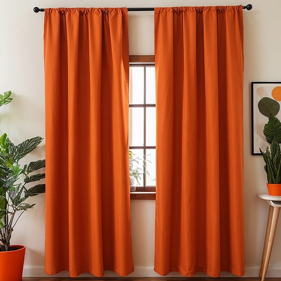 Birdeem Rideaux Occultants pour Chambre et Cuisine, 2 Panneaux de Tentures de Fenêtre Prêtes à l'Emploi, Couleur Unie Scandinave, 100 % Polyester, Obscurité Totale pour un Meilleur Sommeil, Installation Facile