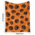 thumbnail image 3 of Halloween Pumpkin Pattern Blanket, Modern Flannelette Warm Blanket For Bedroom, 3 of 6