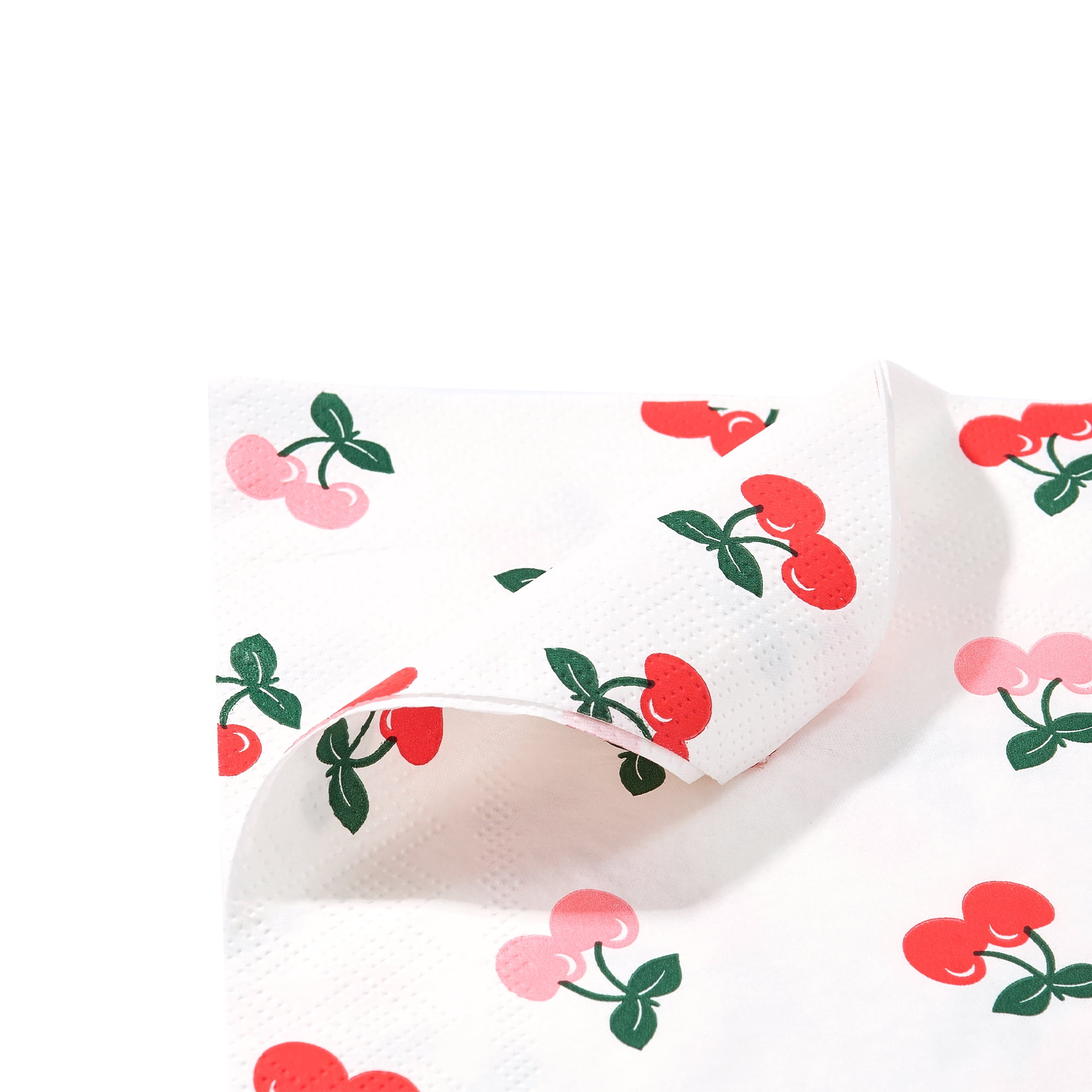 Way to Celebrate – Serviettes de table pour le déjeuner (18 pièces) – Motif Cerises – Collection Été