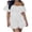 White, variant on Summer Savings! SROBPTY Womens Summer Shorts, Women's Summer Fashionable Solid Color Multi-layer Patchwork Pleated Jumpsuit Shorts Sky Blue, XL