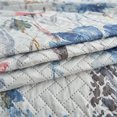 thumbnail image 3 of JML Ensemble de Courtepointe Florale, 3 Pcs, Microfibre Douce, Très Grand Lit, Bleu, 3 of 6