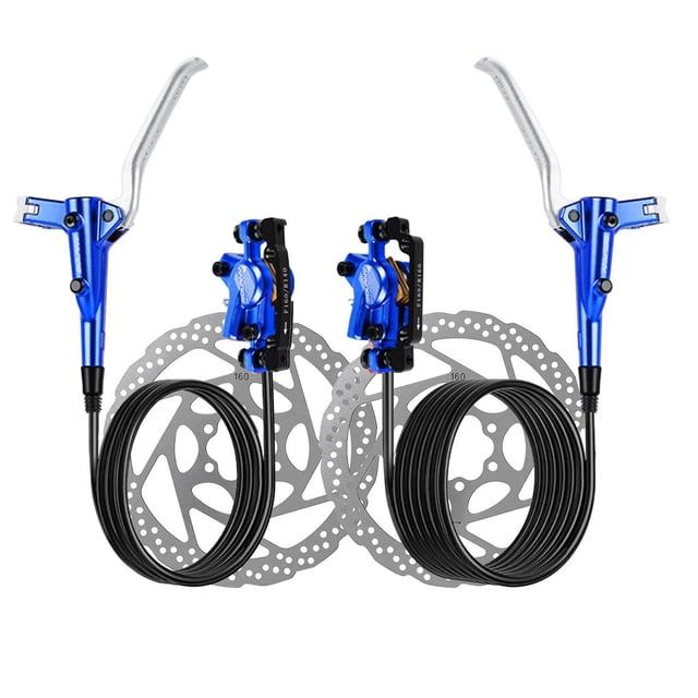 Siruishop Mountain Bike Hydraulic Disc Brake Set Bicycles Replaces Repair Line Pulling Blue