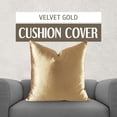 thumbnail image 2 of Velvet Gold Cushion Cover - Perfect Size and Fit, 2 of 7