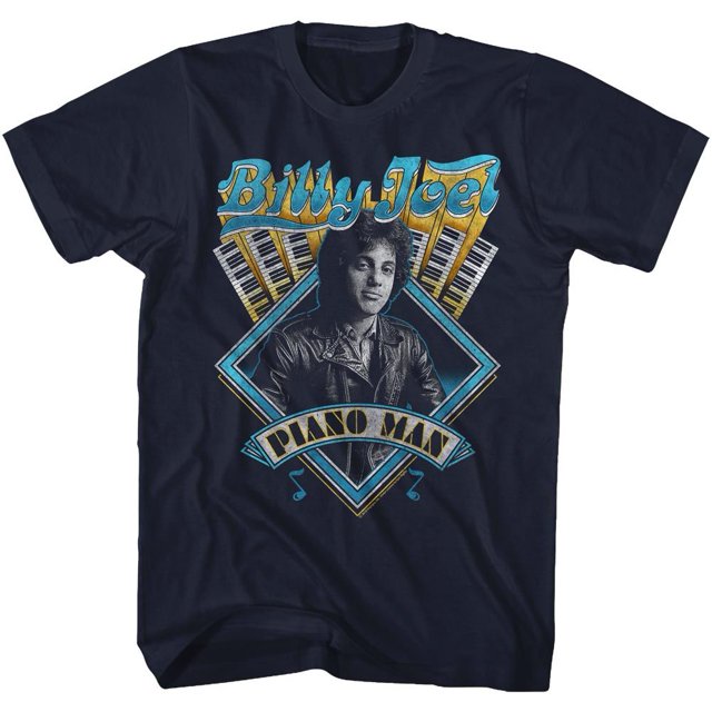 Billy Joel Billy Joel Navy Adult T-Shirt Tee
