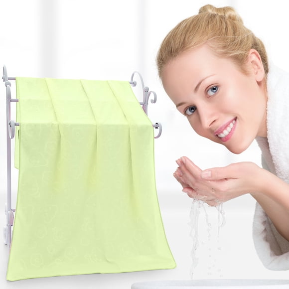 Feltree Embossed Bear Microfiber Bath Towel 70x140cm Soft Absorbent Velvet Bathing Towel, Quick Dry Beach Wrap Towel for Women Men, Home & Travel Use