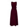 thumbnail image 1 of B91xZ Robes pour Femmes Col en V Profond Sans Manches Fente Latérale Robe de Soirée Longueur au Sol, RD2 TG, 1 of 5