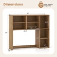 thumbnail image 3 of Costway Desktop Bookshelf Desk Storage Hutch with 7 Open Cubbies & 3 Adjustable Shelves Natural, 3 of 10