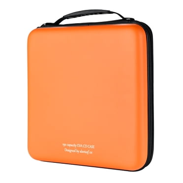 alavisxf xx 192 Capacity EVA CD/DVD Case Orange Portable Zipper Holder Disc Storage Organizer Wallet