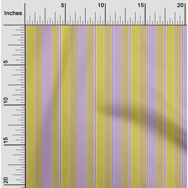 oneOone Tissu en Viscose Chiffon Multicolore Rayé Décor Tissu Imprimé BTY 42 Pouces de Large