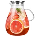 thumbnail image 2 of Glass Pitcher With Lid Glass Water Pitcher Hot/Cold Water Jug Juice And Iced Tea Beverage Carafe With Lid, 2 of 8