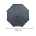 thumbnail image 3 of Fridja Auvent de Remplacement pour Parasol de Patio à 6 Baleines de 118 Pouces, Auvent de Remplacement Protection UV Imperméable pour Parasol de Table de Marché Extérieur, Auvent de Parasol Extérieur pour Restaurant, Cour, Cour, Piscine, 3 of 5
