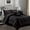 Black, variant on JML Polyester Comforter Sets, California King, Gray, 10-Pieces