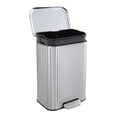 thumbnail image 1 of 50L Stainless Steel Step Trash Can – Rectangular Waste Bin with Soft-Close Lid, Fingerprint-Resistant Finish, Removable Inner Bucket and Modern Design for Kitchen, Home and Office – 42.8 × 35.5 × 62, 1 of 8