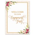 thumbnail image 1 of Darling Souvenir MADE WITH LOVE Watercolor Flower With Border,WelcomeSignLarge Decorative PosterWelcomeTo Our Engagement Poster For Easel Party Collection- 18x12, 1 of 5
