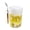 White, variant on Glass Meal Prep Jar with Spoon in Lid, Airtight Overnight Oats Container with Measurement Marks, Portable Leak-Proof Breakfast Shaker for Yogurt Salad and Snacks