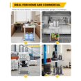 thumbnail image 4 of NSF Heavy Duty Stainless Steel Kitchen Work Table – Commercial Utility Prep Table, Open Base, Galvanized Legs, Adjustable Feet, No Wheels, for Restaurant, Home, Garage, Laundry, Size: 18x36x35in, 4 of 6