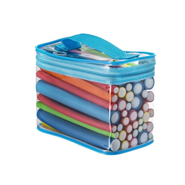 Ensemble de 42 Pcs de Rouleaux à Cheveux 7 Tailles, Tiges de Frisage en Caoutchouc Durables