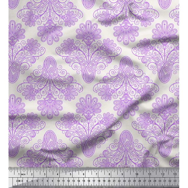 Soimoi Rayon Fabric Swirls & Paisley Decor Fabric Printed Yard 56 Inch Wide