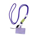 thumbnail image 1 of ziyahi Universal Mobile Phone Lanyard Adjustable Detachable Neck Hanging Rope Microfiber Reusable Anti-lost Strap for Climbing Purple Long, 1 of 4