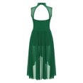 thumbnail image 4 of RUNQHUI Robe de Danse Lyrique Ballet Strass pour Filles Patinage Artistique Sans Manches Justaucorps Jazz Latin Danse Moderne Vert 10, 4 of 7