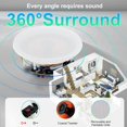 thumbnail image 4 of haoqian 4-Inch Bluetooth Ceiling Speaker Complete System with A 2-Channel Amplifier, 240W Max Power Output Pair - Perfect for Clear Sound in Living Room, Office, Kitchen, Basement & Covered Patio, 4 of 4