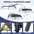 thumbnail image 2 of Gymax Chaise Longue Inclinable Réglable avec Accoudoirs pour Patio Bleu Marine, 2 of 4