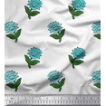 thumbnail image 1 of Soimoi Poly Georgette Fabric Leaves & Floral Block Printed Craft Fabric by The Yard 52 Inch Wide, 1 of 3