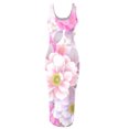 thumbnail image 4 of SMihono Robes d'Été Bohémiennes pour Femmes Grande Taille Mode Décontractée Été Sans Manches Épaules Dénudées Robe Col Rond Unie, 4 of 4