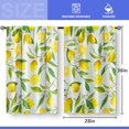 thumbnail image 2 of Lemon Kitchen Curtains - Spring Country Farmhouse Rustic Nature Fruit Leaves Short Cafe Tier Curtains for Living Dining Room Decor Rod Pocket Window Drapes 36 Inch Length 2 Panels Set, 2 of 5